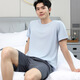 Ttpmer Pajamas para algodón de verano de hombres de algodón de verano para hombres, talla grande de algodón grande, delgada jóvenes chinos de la juventud casual del hogar, se puede usar fuera de 9928 [H del traje de pantalones cortos de manga corta para hombres] 175 L [recomendado 100-130 Jin [Jin equivale a 0.5 kg]]