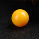 DL 1998 Fat Donglai same style natural beeswax round beads single bead beeswax loose beads chicken oil yellow amber round beads white flower nectar chicken oil yellow floating flower 12mm round beads one
