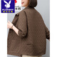 
Playboy (PLAYBOY) middle-aged mother casual literary short jacket for women in 2025 spring and autumn new large loose and fashionable thin jacket off-white XL 110-120Jin [Jin equals 0.5 kg]