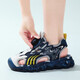 Children's Sandals Boys Summer 2025 New Baotou Beach Shoes for Big Children Boys Soft Bottom Anti-Slip Summer Mesh Sapphire Blue 38