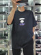 AAPE Hong Kong Purchase 23 Summer Men's Fashion Brand Ape Yan Graffiti Letters Trendy Loose Thin Short Sleeve T-Shirt 1278 White White M