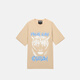Versace Jeans Couture/[Temporada de descuento de fin de temporada] Camiseta para hombres Mangas cortas de cuello redondo de moda E727-Beige L