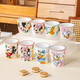 Ceramic Tea Cup Disney Cartoon Ice Cream Cup Cake Cup Microwaveable 2025 New Exquisite Girls Cold Drink Cup Small Daisy