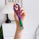 
Short wrist rope anti-lost artifact new model hand-in-hand anti-hanging chain mobile phone pendant lanyard short wristband clip anti-fall keychain kettle short rope short mobile phone lanyard [Khaki one]
