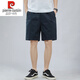 Pier Cardin haut de gamme de coton pur de gamme pour hommes 2025 Été nouveau pantalon lâche d'été pantalon à cinq points 9224-1 kaki 2xl [141-160jin [Jin est égal à 0,5 kg]]]