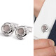 Nosskiss Französisch Hemd Manschettenknöpfe Männer schwarze Katzenaugen Auge Plattierung Gold Strass für Geschäfte Cufflinks Custom Birthday Geschenkgeschenke Katze Eye Eye Plating Roségold Geschenkbox