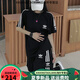 阿迪达斯（adidas）三叶草休闲刺绣运动套装短袖短裤套装T恤男女夏季圆领宽松两件套 【两件套】白色 9889短套 4XL 160-180斤