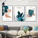 Живопись Dafen Nordic Living Room украшения картины Простые современные диван фоны стены украшения висячими картинами маленькие свежие триптич зеленого растения роспись 6736-S/63502/12859 60*80 Классическая черная рама масла картина картинка