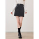 BAITU BETU Vêtements féminins 2025 Automne Nouvelle jupe Jupe à la mode à la mode avec ceinture Jupe courte 2509T75 Gris foncé M M