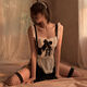 
Sexy underwear sexy maid uniform bed date pajamas 2024 new style 9734 black headband + maid skirt + apron + T-trousers free long. The average size recommended weight is 80-120 Jin [Jin equals 0.5 kg]