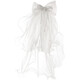 Er Jiagong Braut Kopfschmuck auf der Flucht Prinzessin Hochzeitskleidempfänger Registrierung Veil Dopple Wrinkle Bow Hochzeit Haarzubehör 6624 Veil (Entenbill Clip) unter 60 cm