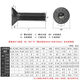 HUANPAT 12.9-level countersunk head hexagon screw flat head flat cup bolt M2M2.5M3M4M5M6M8M10M12M16 M16755