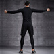 BURUITE fitness clothes sports suit men's running tights training compression high elastic drying clothing thermal underwear autumn
