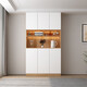 OPPEIN (OPPEIN) PARA BAJO Gabinete de pantalla integrado Moderno de almacenamiento Simple Gabinete de vinos para el gabinete de té Gabinete de almacenamiento Estilo de almacenamiento 15280*40*220 SF Express Instalación