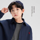 Zuoxi Children's Clothing Children's Shirt Boys 2025 New Casual Cotton Shirt Thin Jacket Boys Trendy Khaki 150