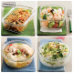 Jimang (Jimang) importiertes Glasschlossglas Lunchbox Mikrowellenheizung Bento Bowl Partition Kühlschrank Frische Box Dichtung 695ml Rechteck