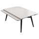 
Pashaman full-supported rock slab dining table and chair 2025 new retractable modern simple small apartment eight-immortal table dining table 6166Y [matte pure white] 1.4 meters dining table + 4 chairs 6195Y