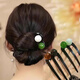 The new Chinese-style retro U-shaped ball head three-tooth comb hairpin for the back of the head is a two-piece set recommended by the store manager.