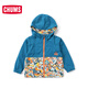 Chums Qia Qia Bird Parent-Child Child Outdoor Nouveau produit Children's's Casual Thin Hooded Veste CH24-1048 Black K001 S (90-100cm)