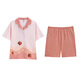 Lunilai Lapel Frauenpyjama lose und komfortable Cartoon Mermaid bedruckte Heimkleidung Langarm Strickjacken reiner Baumwollanzug Daisy (17078) s