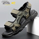 Sandalias dinámicas alemanas Summer de verano Nuevos deportes al aire libre Zapatos de playa de suela suave Sandalias casuales no resistentes al desgaste Camel Dinámico sin deslizamiento 9230 Militar View 42