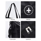 WEEKEIGHT Travel Storage Bag Waterproof Clothing Organizer Bag Portable Large Capacity Handbag Case Box Pull Black