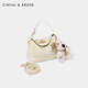 Bag Cinvaikrose Bolsas Crossbody Bag Women's 2025 New Hand Bucket Bag Bagón de lingote de estilo coreano Beige