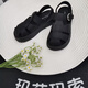 玛莎玛索 MSMS2025夏季新款凉鞋女夏季新款包头罗马鞋9767-9 黑色 35