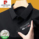 Pier Cardin Mulberry Silk Camiseta de manga corta Hombres 2025 Summer Lapa informal de color sólido Camisa de polo a media manga top hentil