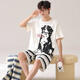 Langsha Pajamas Manga corta para hombres pantalones cortos de algodón puro 2025 Nuevo talla de gran tamaño Cotton Men's Pule's Home Suitwear Estilo delgado 844 Hombres l