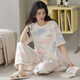 Hongdou (Hodo) pijama de verano para mujeres algodón de algodón puro delgados pantalones de manga corta estudiante traje de estilo coreano lindo primavera y otoño ropa holgada y9716 m (recomendado 75-95Jin [Jin equivale a 0.5 kg])