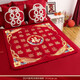 Broderie de mariage, une mariée se trouve sur un tapis de bénédiction, des cadeaux de mariage, un tapis de mariage, un tapis de mariage, des fournitures de dot pour femmes, des bénédictions rentrent à la maison - la broderie à bords d'or se trouve sur un tapis de bénédiction 9898 cm