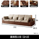 Kleines Holzwofa, mittelalterliche schwarze Walnuss-Massivholz-Sofa Wohnzimmer 2025 Neue Sommer-Doppelpur-Lagermöbel, Vier-Personen-Sitz