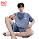 Cat Man (Miiow) pantalones cortos de algodón de algodón de verano de pijama de pijama. Todos los adolescentes pueden usar ropa de ropa para el hogar simple Z679 9362 L [recomendado 100-130Jin [Jin equivale a 0.5 kg] desgaste]