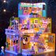 LEGO (LEGO) Girl Series Princess Castle Villa assembled 8 toys over 10 years old 12 building blocks Wangwang Fashion Home 1048-Gift Box + 30 Lights