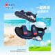 Xtep Children's Beach Shoes Summer Boys and Kids Velcro Easy to Put on and Take Off Soft, Comfortable, Breathable, Fashionable and Versatile Sandals Night Blue/Zhuangyuan Red 27