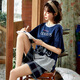Victoria's Style Summer de manga corta Damas Pajamas set de dibujos animados de niña suelta ropa casera casual lindo pijama delgado juego de dos piezas D6636 3xl