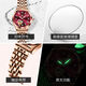 Olevs Mechanical Watch Женские полые полностью автоматические механические часы Водонепроницаемые и светящиеся женские часы с бриллиантовыми праздничными подарками [сердечный подарочный подарок] B6636SK Стальный ремень Rose 6 33 мм Диаметр циферблата: