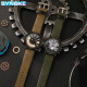 Shinuoke Men's Quartz Watch Sports Retro Creative Niche Dial Trendy Belt Alloy Student Watch 6172 Retro Green