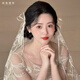 Zi Jiafu New French Bridal Veil Super Fairy Lace Bow Ribbon Headdress Feeling Wedding Dress Travel Photography Accessories Veil Beige