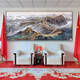 
Fantasy of the Great Wall Backing the Mountains and the Great Wall Landscape Paintings Office Conference Room Hanging Paintings Decorative Calligraphy Paintings Living Room Background Wall Murals CT-3881 Backing with a Backing 250cm Door Matte Oil Canvas+