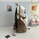 Rucksack 2025 Neues Frauen mit großer Kapazität Casual Trendy Outdoor Rucksack Junior- und Senior High School Schools School Bag Waterdes Grey