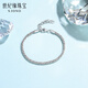 Century Yuan Platinum Bracelet Women's Twist Bracelet PT950 Twisted Pattern Bracelet for Girlfriend and Wife's Birthday Gift 10.97g Chain Length 15+3cm