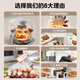 Midea household air fryer, flip-free, 25-year new style, transparent visible large window, steam tender roasting, practical large-capacity 5.3L metal inner cavity, easy-to-use knob KZE5383