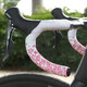Shantou Lincun Handlebar Tape Road Handlebar Tape Bicycle Handlebar Curved Handlebar Tape Non-slip Resistant Pink Strap Anti-fouling White Background Pink Flower 2 Rolls