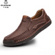 Mille papier grue luxe 2025 Nouveau couture à la main de grande taille chaussures décontractées chaussures de place pour hommes chaussures simples chaussures en cuir masculin 9918 noir 38