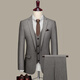 
TPZBWG high-end brand suit suit set for men 2025 new business casual groom groom dress three-piece set black and gray three-piece set M 95-105Jin [Jin equals 0.5 kg]