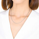 Chow Sang Sang Pt950 platinum necklace platinum plain clavicle chain for men and women 71738N priced 45cm - 6.15g (including labor cost 480 yuan)