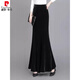 Pierre Cardigan long gold velvet skirt fishtail skirt spring draping effect slimming tall women hip-covering long skirt showing temperament black 2XL 140-155
