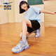 Hongxing Erke (ERKE) children's shoes, boys and girls casual shoes, children's small and small children's lightweight sneakers, quiet purple/mist pink purple/microcrystal white 33